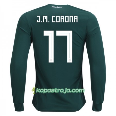 Billiga Fotbollströjor Mexiko J.M.Corona 17 VM 2018 Hemma tröja Långärmad